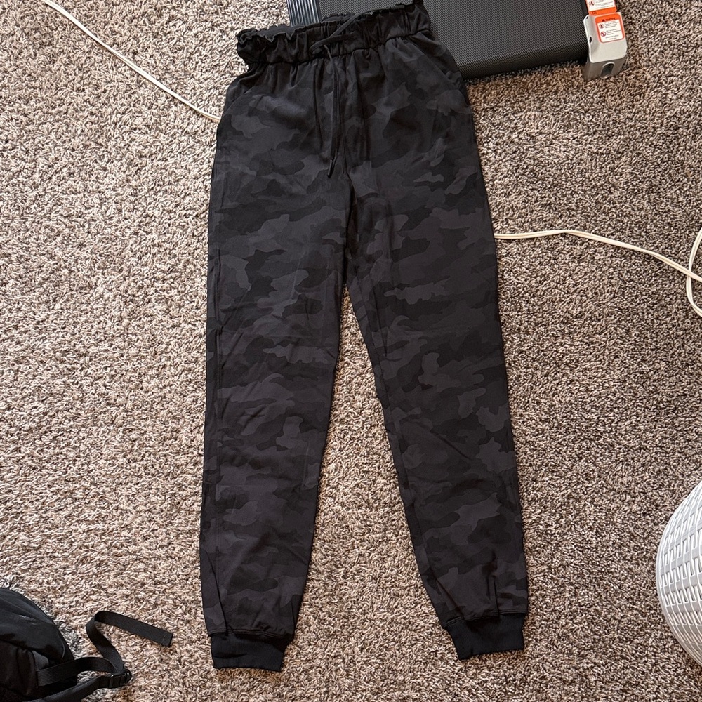 lululemon athletica Black Camo Track Pants